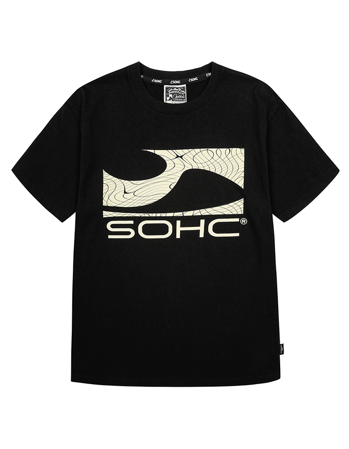 SOHC  Geometric Line Logo T-Shirt_11TUT151 BLACK