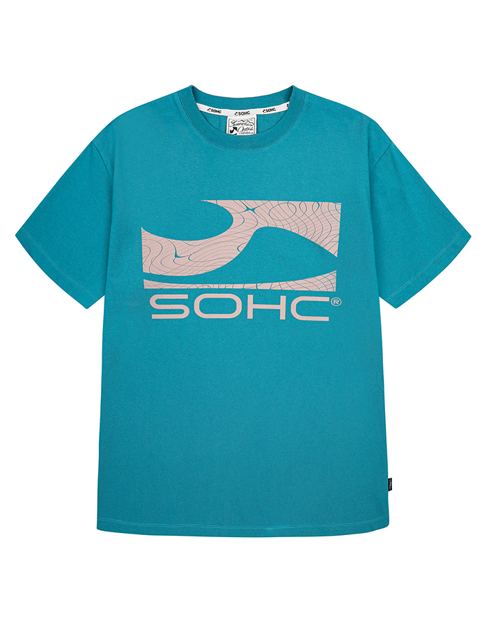 SOHC Geometric Line Logo T-Shirt_11TUT151 BLUE