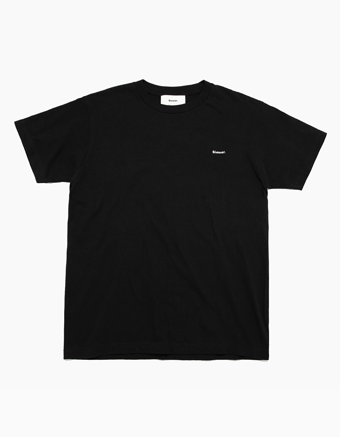 SLOWER EMBROIDERY T-SHIRTS BLACK