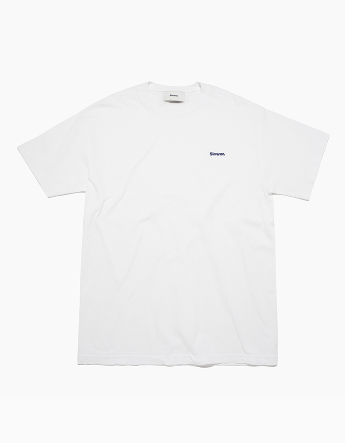 SLOWER EMBROIDERY T-SHIRTS WHITE