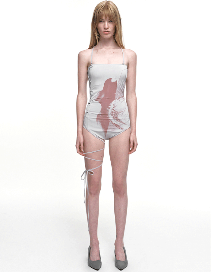 NACHE COSMIC SWIM SUIT LIGHT GRAY