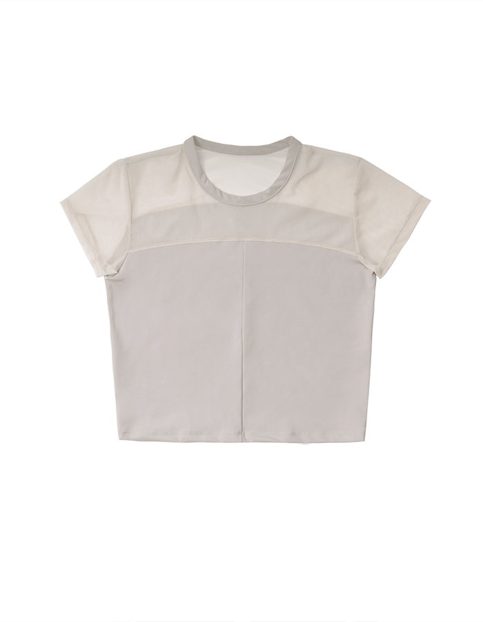 오호스 Half Sheer Jersey T / Beige