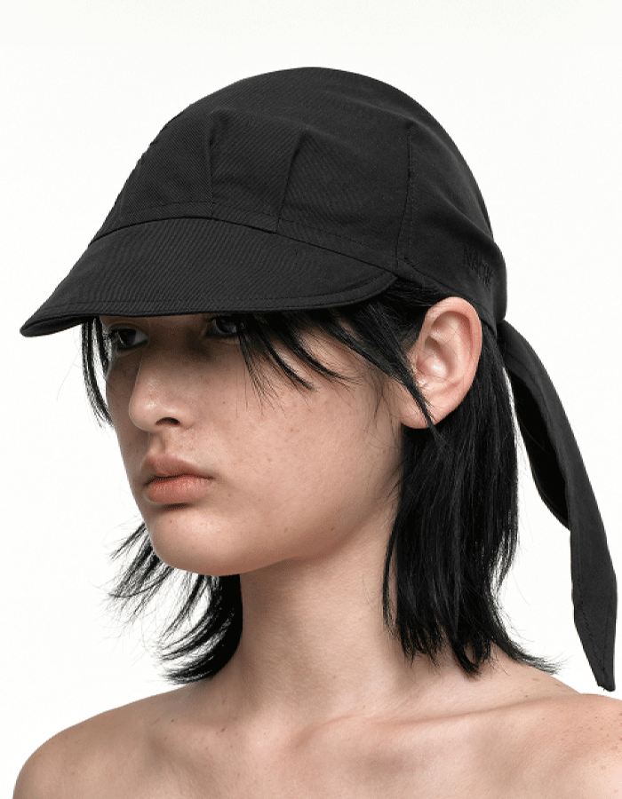 NACHE SCARF BALL CAP (UNISEX) BLACK