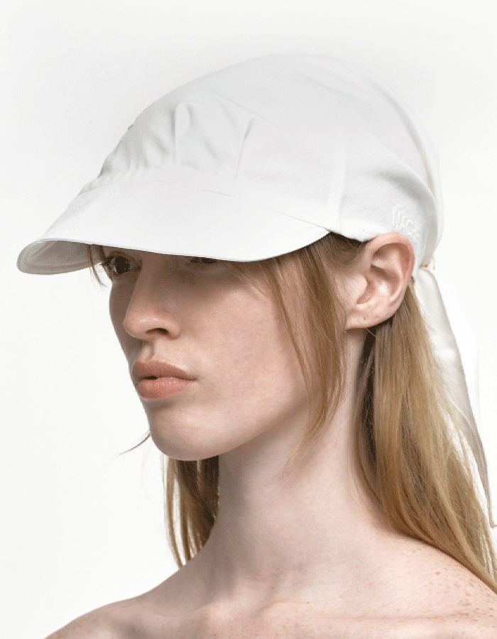 NACHE SCARF BALL CAP (UNISEX) IVORY