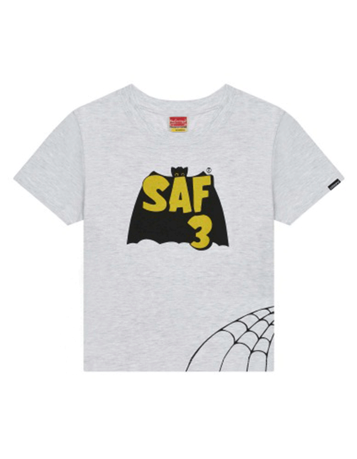 사파리스팟 1/2 BAT LOGO TEE (GRAY)