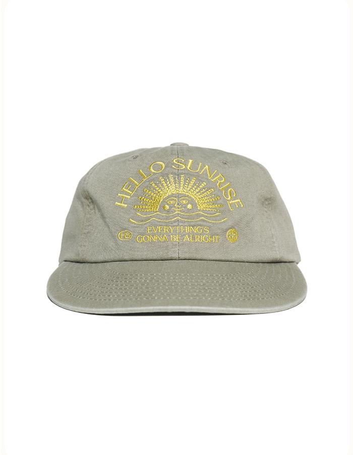 헬로선라이즈 Washed HS Arch Logo 6Panel Cap_Khaki Beige