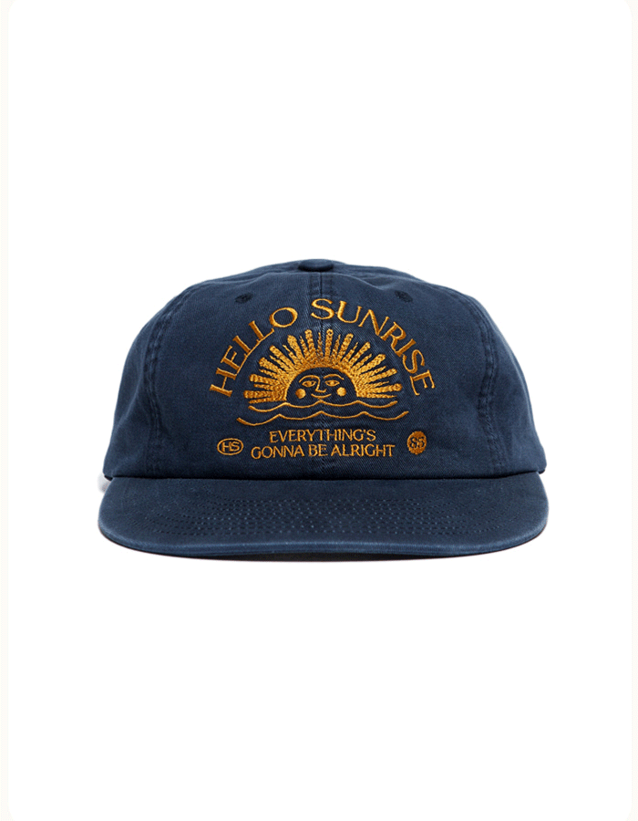 헬로선라이즈 Washed HS Arch Logo 6Panel Cap_Navy/Orange