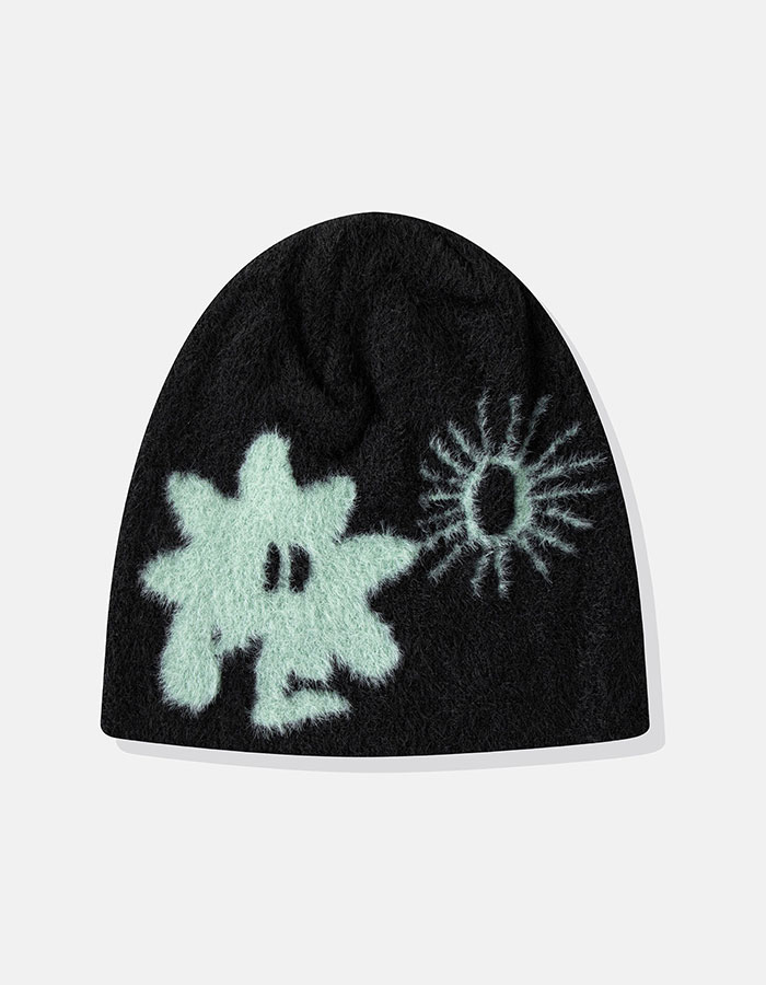 SUNLOVE Cali Shaggy Beanie Black