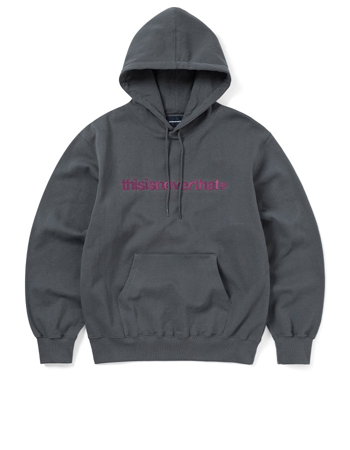 디스이즈네버댓 T-Logo Hoodie Dark Grey