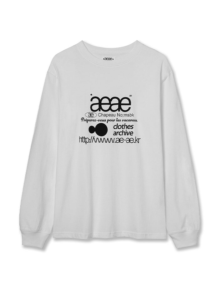 [AEAE] WEB LOGO L/S [WHITE]