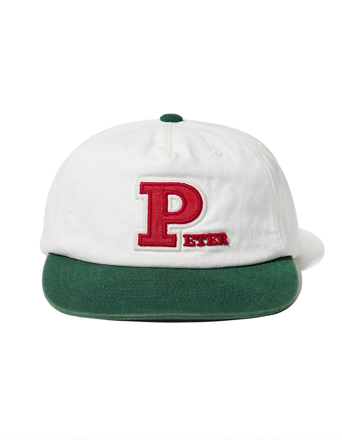 MY NAME IS PETER PETER APPLIQUE CAP - WHITE & GREEN