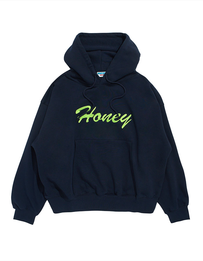 허니스쿱하우스 HONEY EMB HOODED SWEATSHIRT NAVY