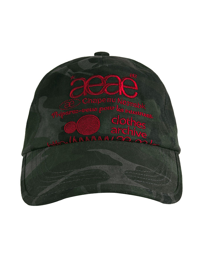 [AEAE] WEB LOGO CAMO 5 PANNEL CAP - [BLACK]