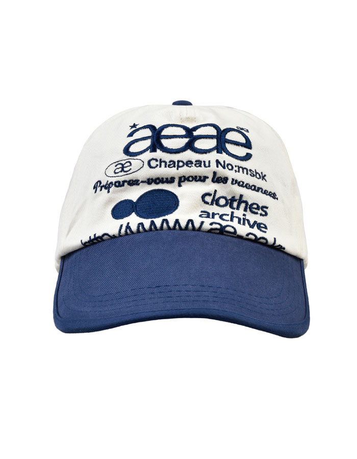 [AEAE] WEB LOGO TWO TONE BALL CAP - [WHITE/BLUE]