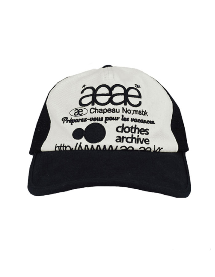 [AEAE] WEB LOGO MESH CAP [BLACK]