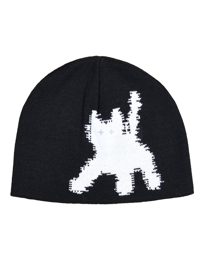 [AEAE] FLASHED CATS EYE BEANIE - [BLACK]