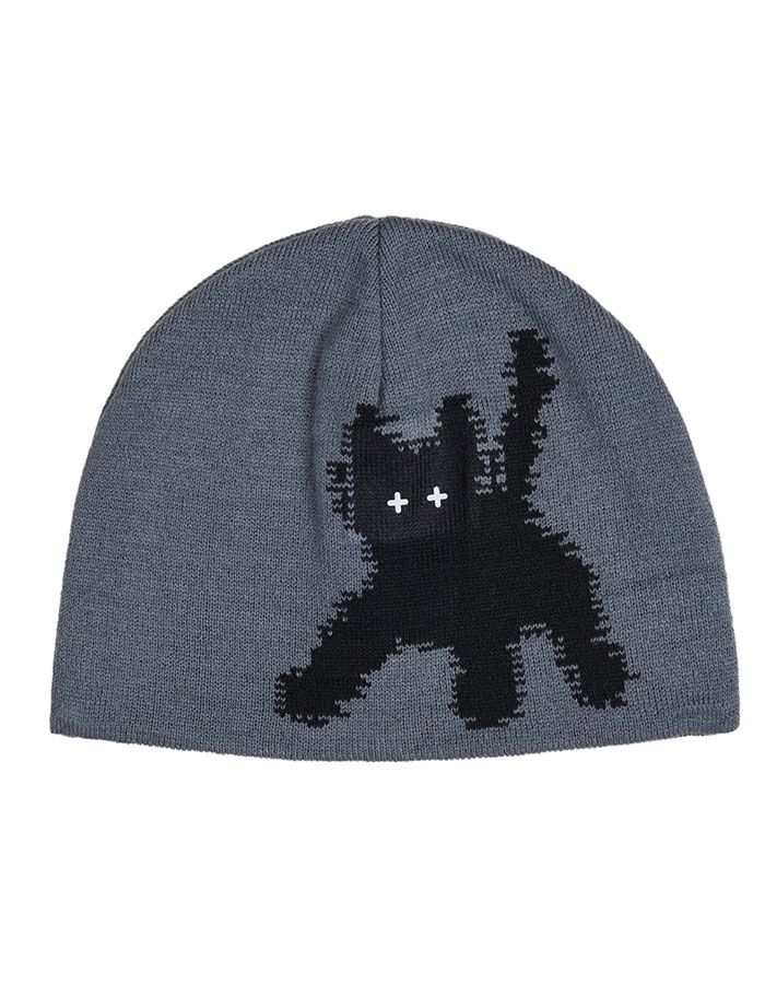 [AEAE] FLASHED CATS EYE BEANIE - [GREY]