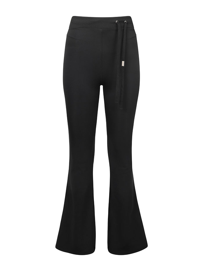 NACHE SEAM LINE BOOTCUT PANTS BLACK