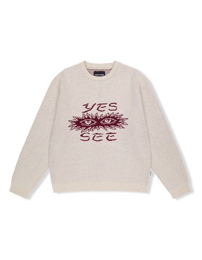 예스아이씨 Eye Knit Pullover Sweater Oatmeal