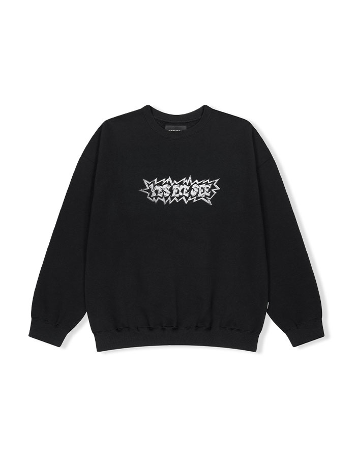 예스아이씨 Y.E.S Steel Logo Sweatshirt Black