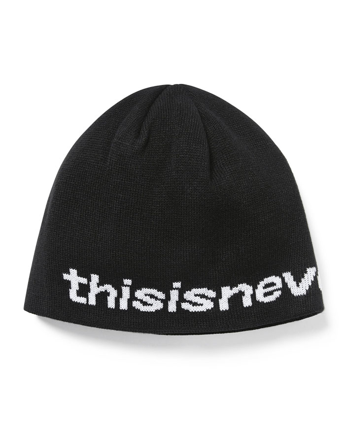 디스이즈네버댓 SP-Logo No Cuff Beanie Black