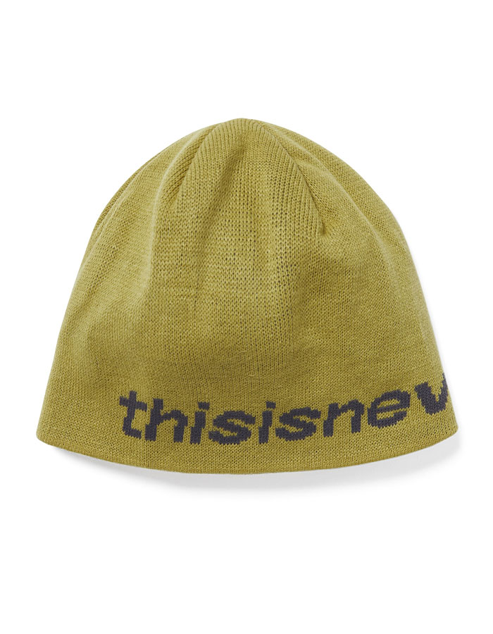 디스이즈네버댓 SP-Logo No Cuff Beanie Yellow Green