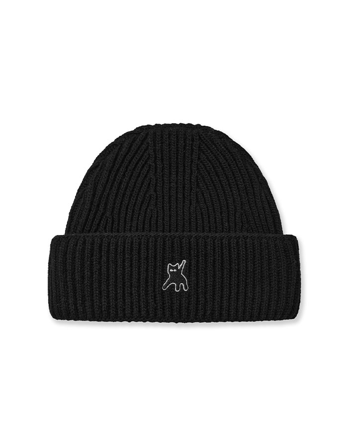 [AEAE] FLASHED CATS BEANIE [BLACK]