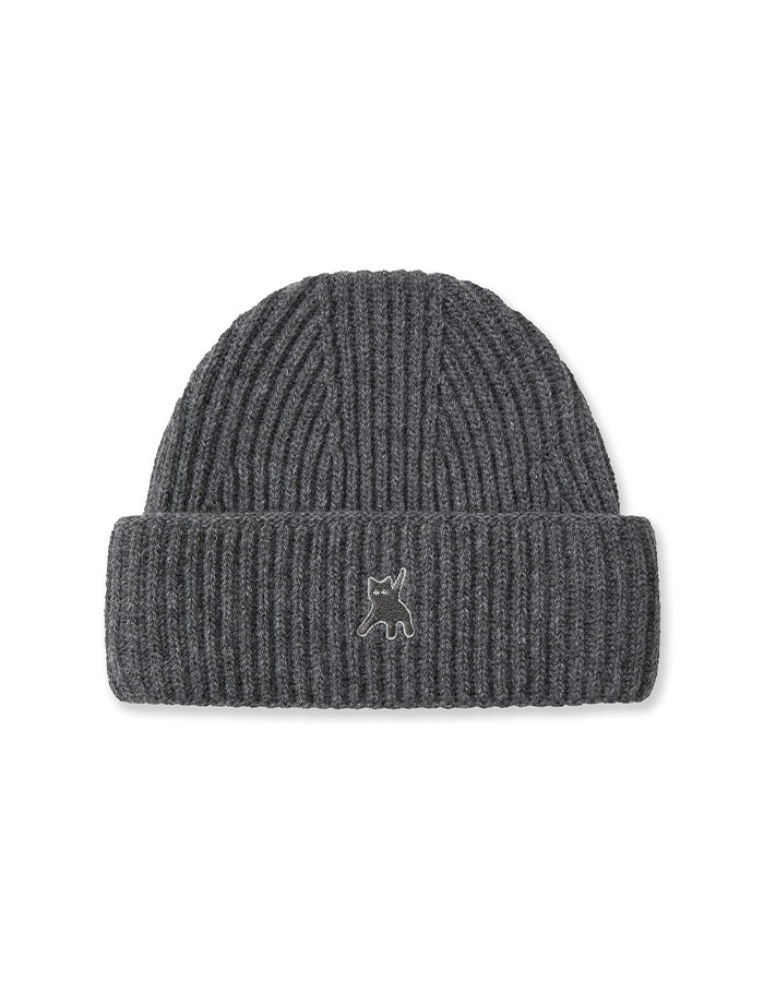 [AEAE] FLASHED CATS BEANIE [CHARCOAL]