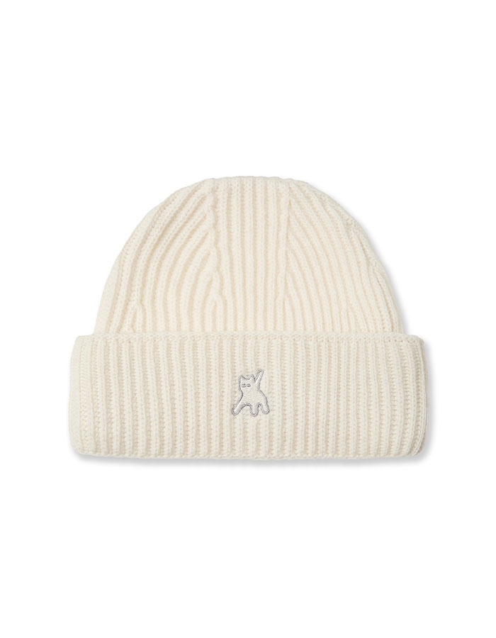 [AEAE] FLASHED CATS BEANIE [IVORY]