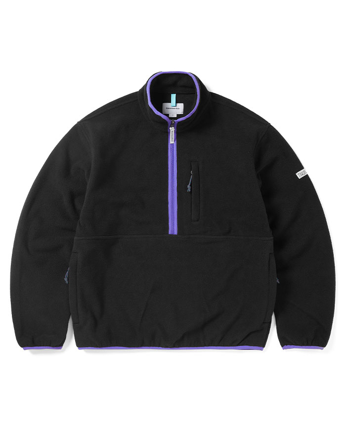 디스이즈네버댓 Half Zip Fleece Pullover Black