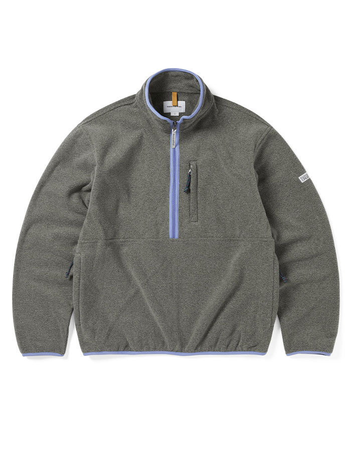 디스이즈네버댓 Half Zip Fleece Pullover Grey