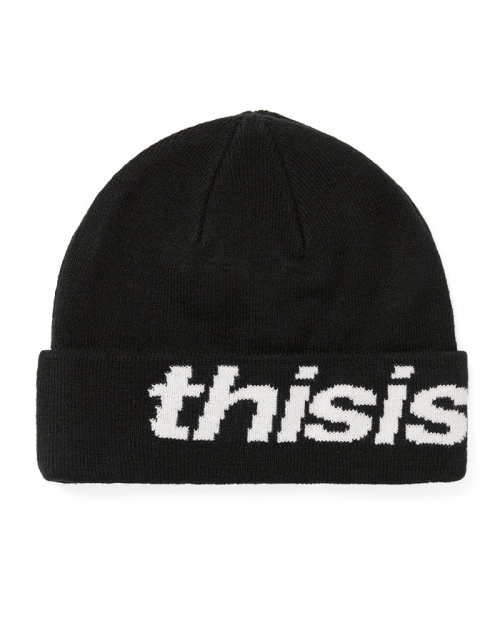 디스이즈네버댓 HSP-Logo Big Cuff Beanie Black