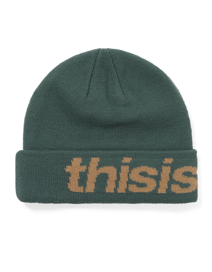 디스이즈네버댓 HSP-Logo Big Cuff Beanie Moss