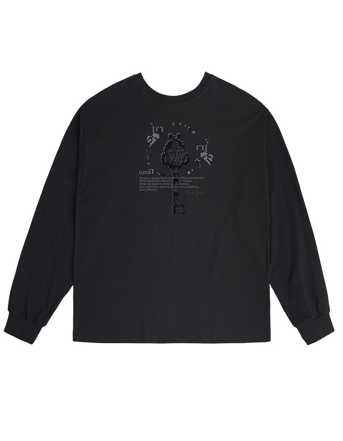 오호스 Scattered Graphic Long Sleeves / Black