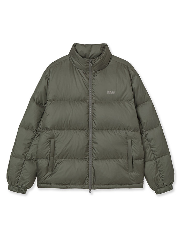 [AEAE] WEB LOGO DOWN JACKET [WARM GREY]