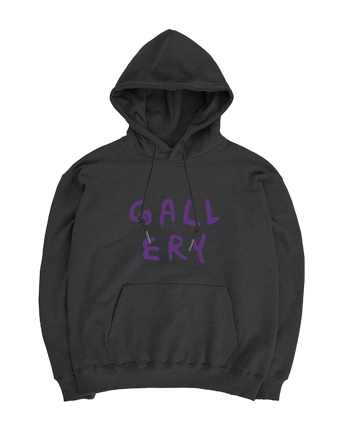 1011 GALLERY Gallery Logo Hoodie-Charcoal