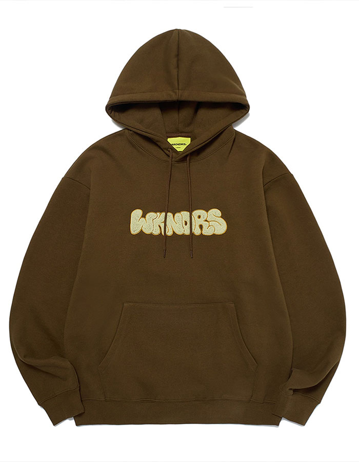 위캔더스 GRAFFITI LOGO HOODIE (BROWN)