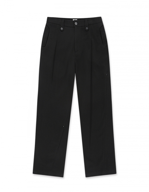 [YOUCHE PRETATPORTER] AR CURVED SEAM TROUSER - BLACK