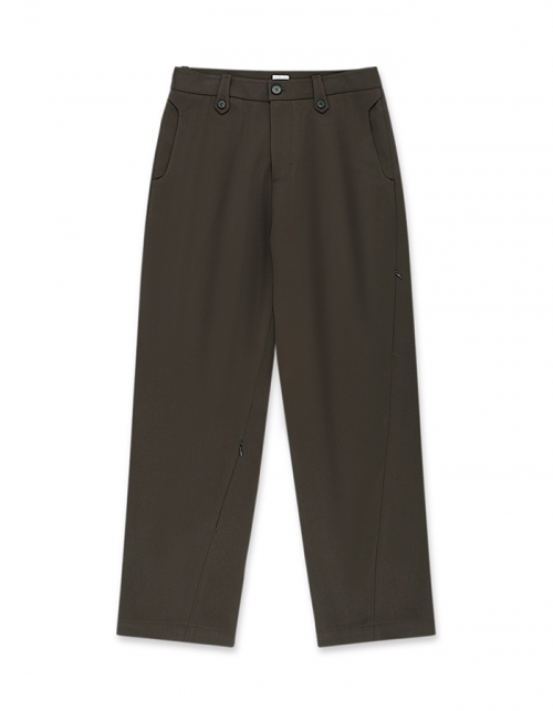 [YOUCHE PRETATPORTER] AR CURVED SEAM TROUSER - BROWN