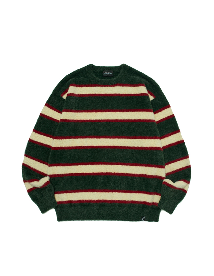 위캔더스 STRIPED KNIT SWEATER (GREEN)