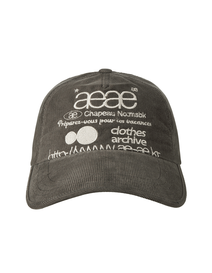 [AEAE] WEB LOGO CORDUROY CAP [BROWN]