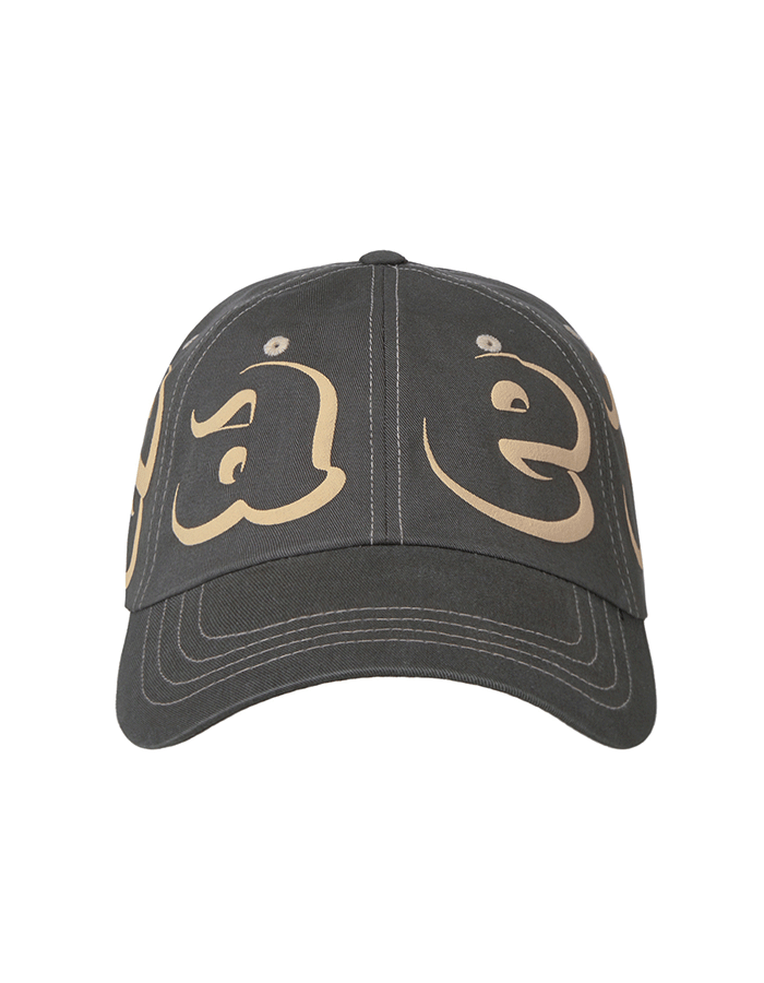 [AEAE] FOAMED PRINTING LOGO CAP [CHARCOAL]