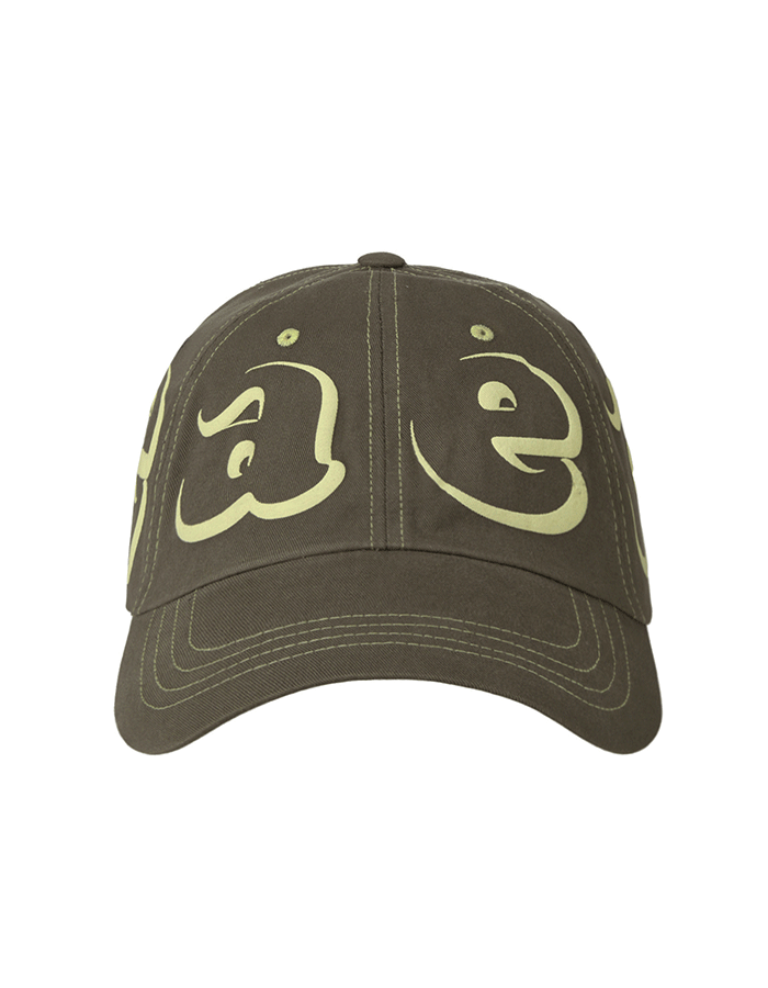 [AEAE] FOAMED PRINTING LOGO CAP [BROWN]