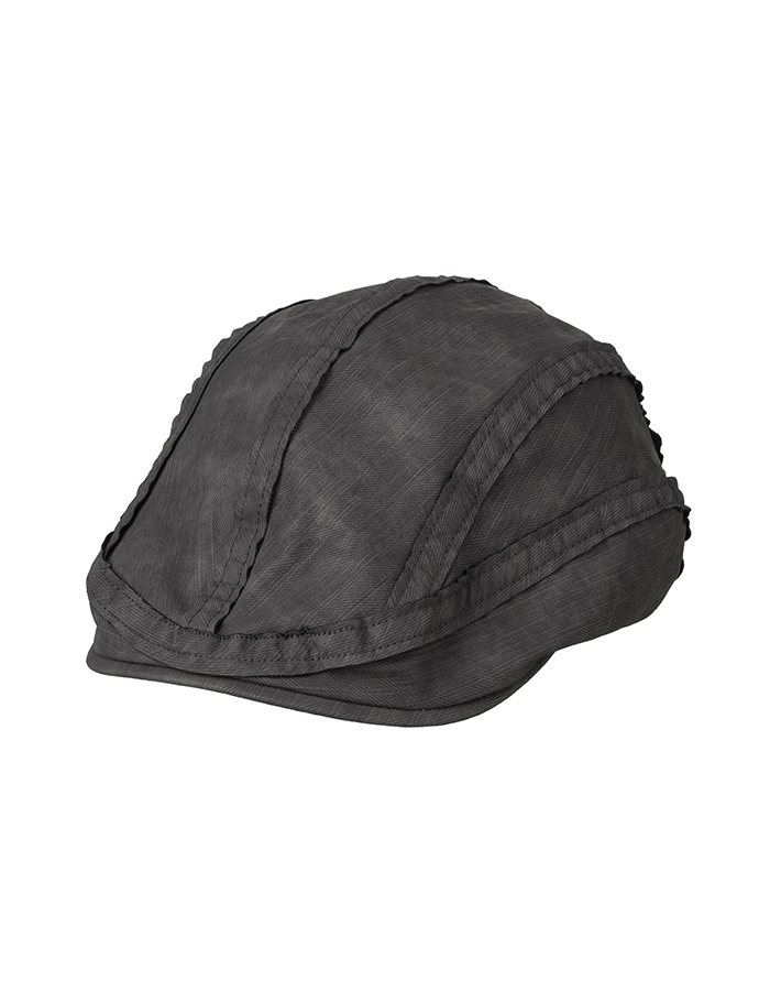 [AEAE] LEATHER HUNTING CAP [CHARCOAL]