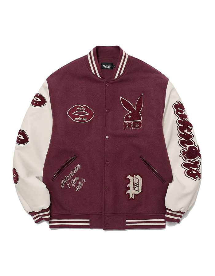 위캔더스 BUNNY GIRL VARSITY JACKET (PINK)