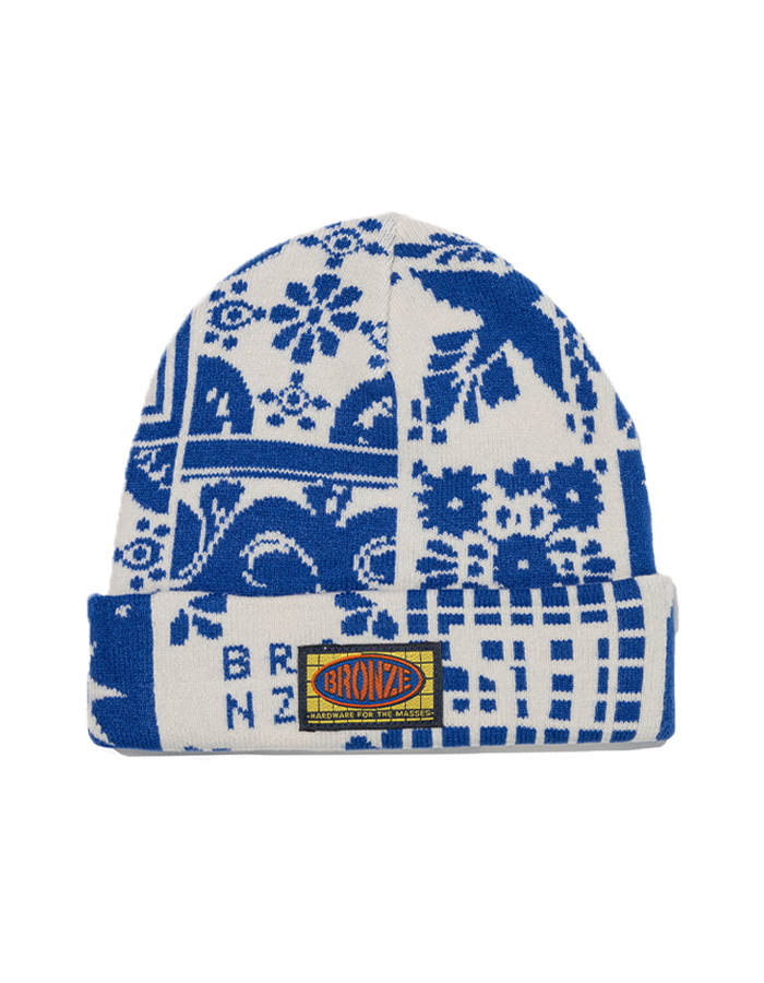 [BRONZE 56K] AZULEJO BEANIE WHITE/BLUE