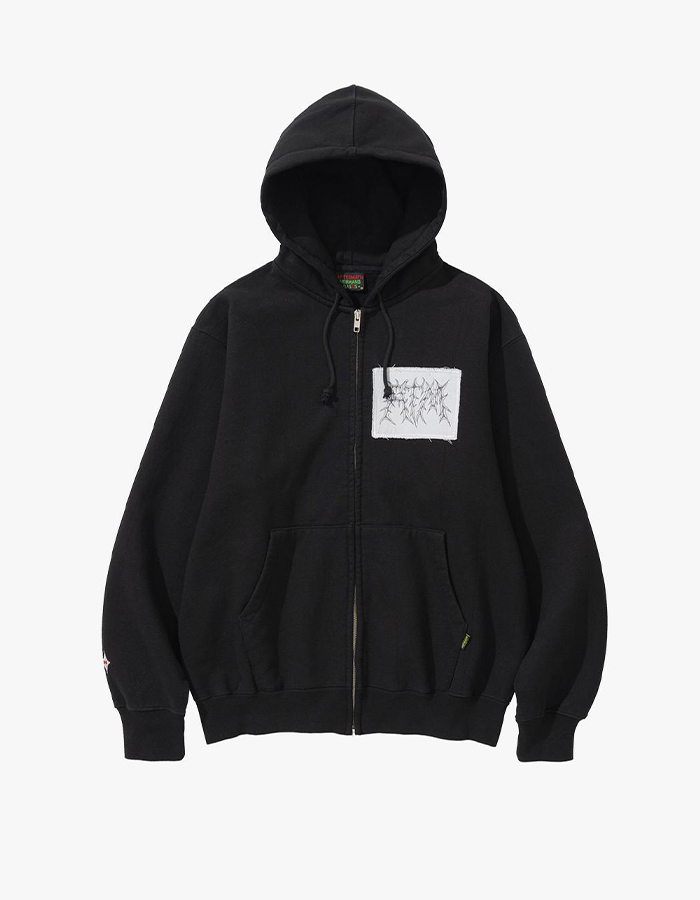 [AFTERMATH] PATCH ZIP HOODIE - BLACK