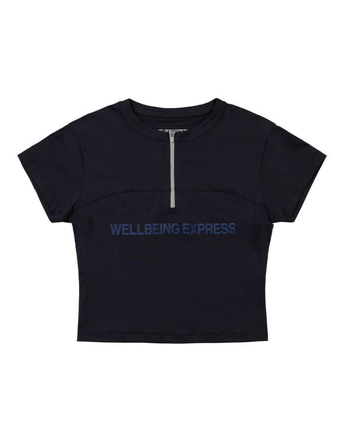 웰빙익스프레스 25SS Active Half Zip Up Black