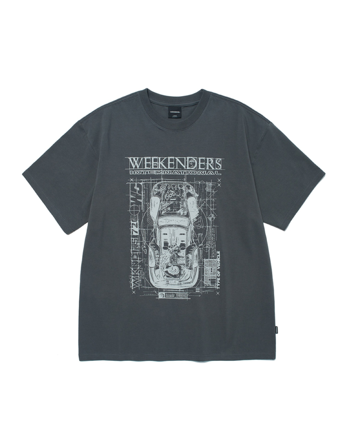위캔더스 25SS BLUEPRINT T-SHIRT (CHARCOAL)
