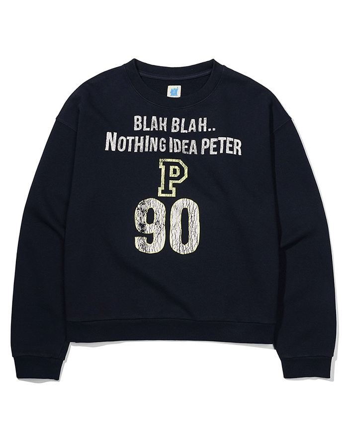 MY NAME IS PETER 25SS BLAH BLAH SWEATSHIRT - NAVY
